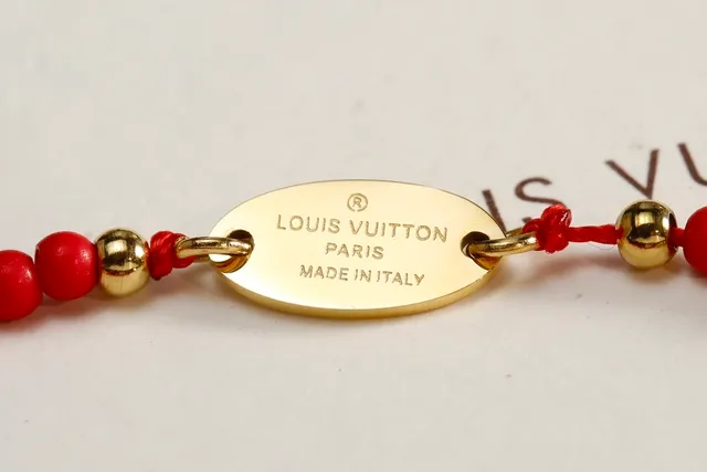 Louis Vuitton Red Gold Beaded Multi-Charm Bracelet 2