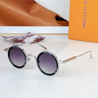 Louis Vuitton Round Metal Gradient Purple Sunglasses