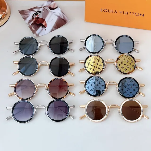 Louis Vuitton Round Metal Gradient Purple Sunglasses 2