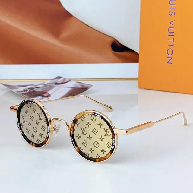 Louis Vuitton Round Metal Gradient Purple Sunglasses 4