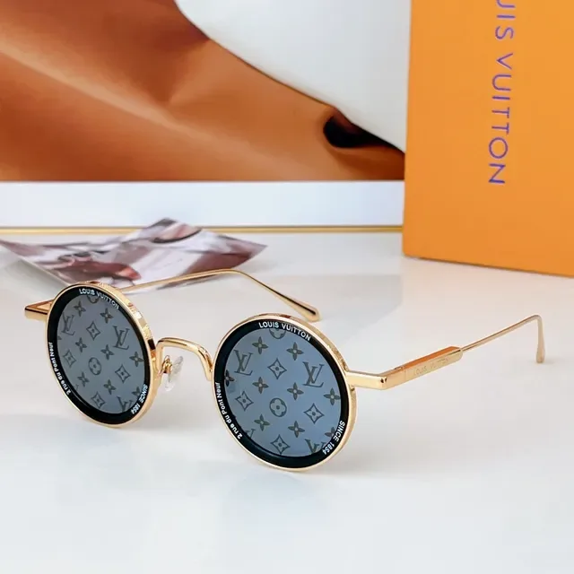 Louis Vuitton Round Metal Gradient Purple Sunglasses 6
