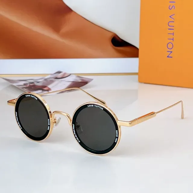Louis Vuitton Round Metal Gradient Purple Sunglasses 7