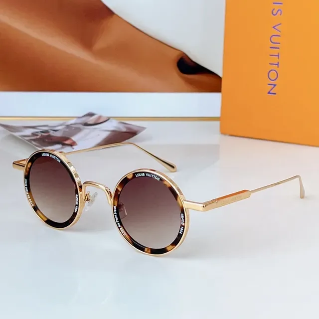 Louis Vuitton Round Metal Gradient Purple Sunglasses 9