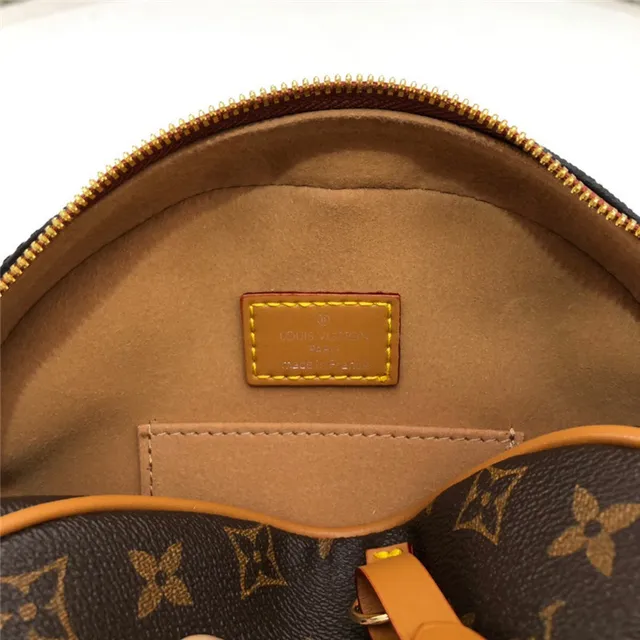 Louis Vuitton Round Monogram Canvas Tan Leather Crossbody Bag 2