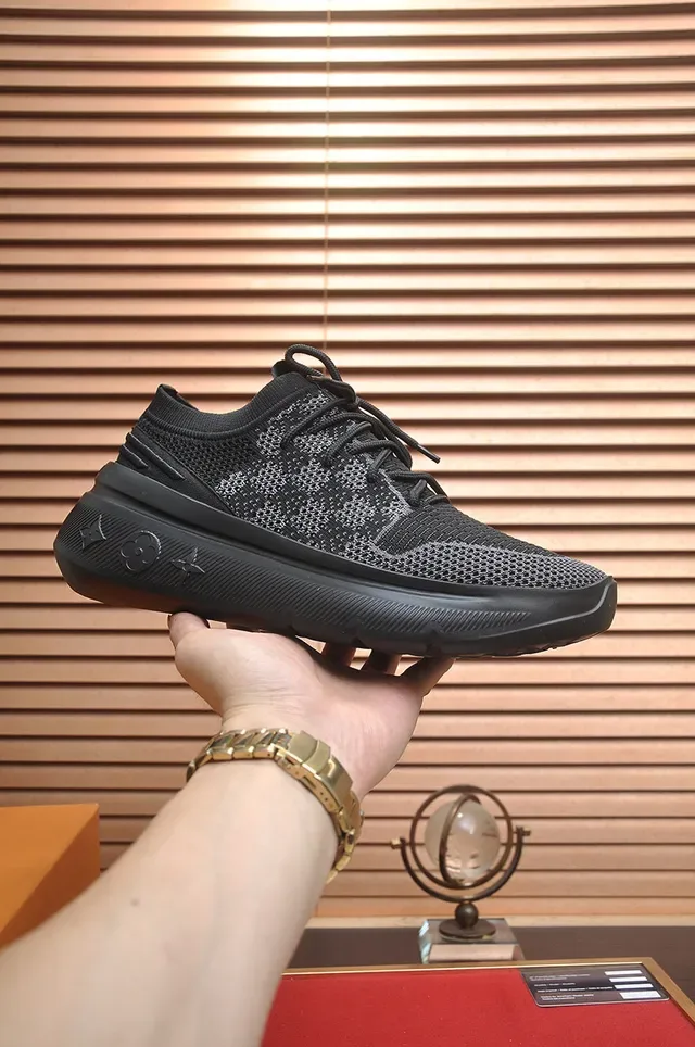 Louis Vuitton Run Away Black Monogram Knit Lifestyle Sneakers 2