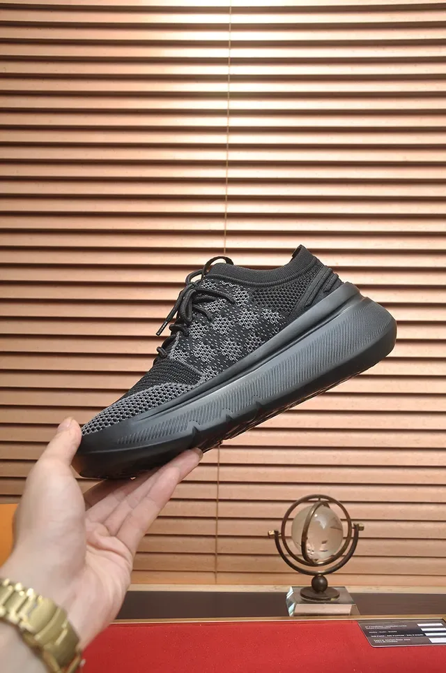 Louis Vuitton Run Away Black Monogram Knit Lifestyle Sneakers 5