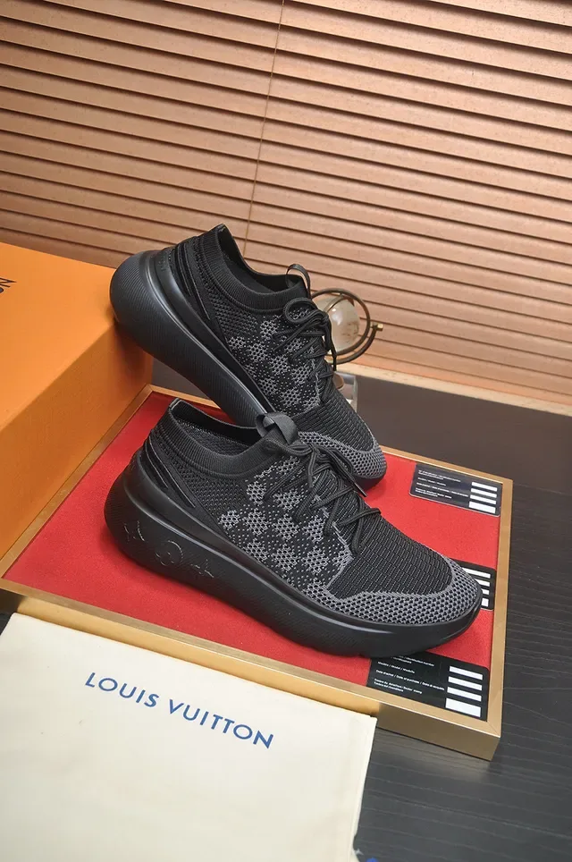 Louis Vuitton Run Away Black Monogram Knit Lifestyle Sneakers 6