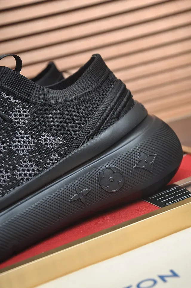 Louis Vuitton Run Away Black Monogram Knit Lifestyle Sneakers 9