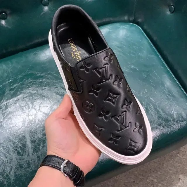 Louis Vuitton Run Away Monogram Embossed Slip-On Lifestyle Sneakers 3