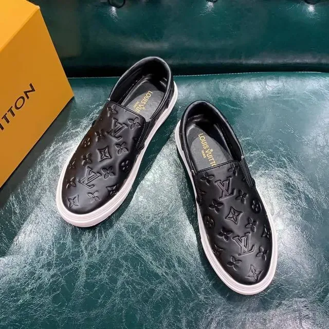 Louis Vuitton Run Away Monogram Embossed Slip-On Lifestyle Sneakers 4