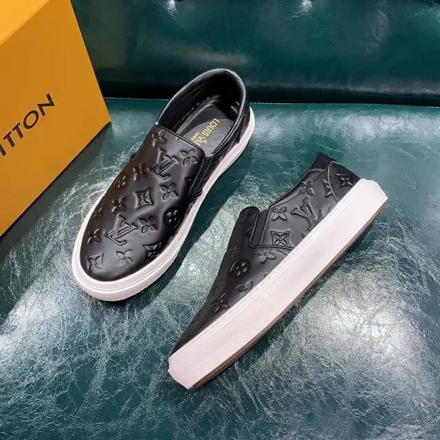 Louis Vuitton Run Away Monogram Embossed Slip-On Lifestyle Sneakers 5