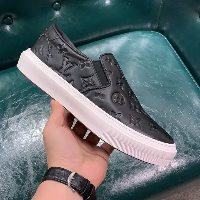 Louis Vuitton Run Away Monogram Embossed Slip-On Lifestyle Sneakers 8