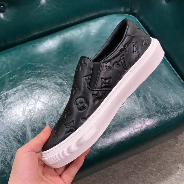 Louis Vuitton Run Away Monogram Embossed Slip-On Lifestyle Sneakers 9
