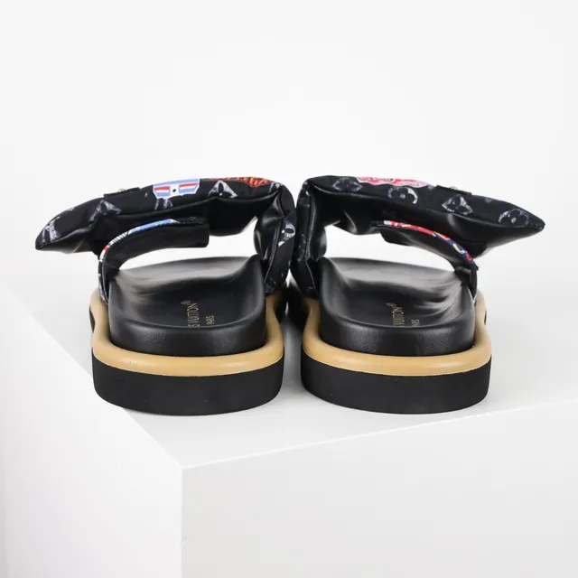 Louis Vuitton Run Away Multicolor Logo Print Slippers 8
