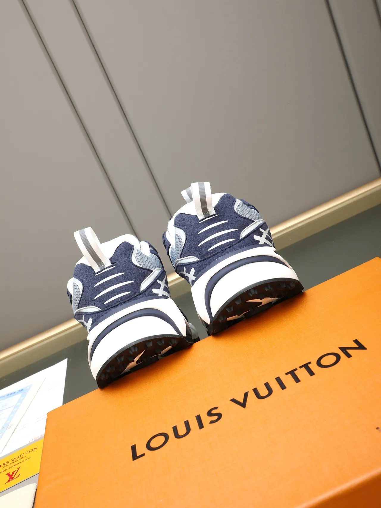 Louis Vuitton Run Away Navy and White Chunky Sneakers 3
