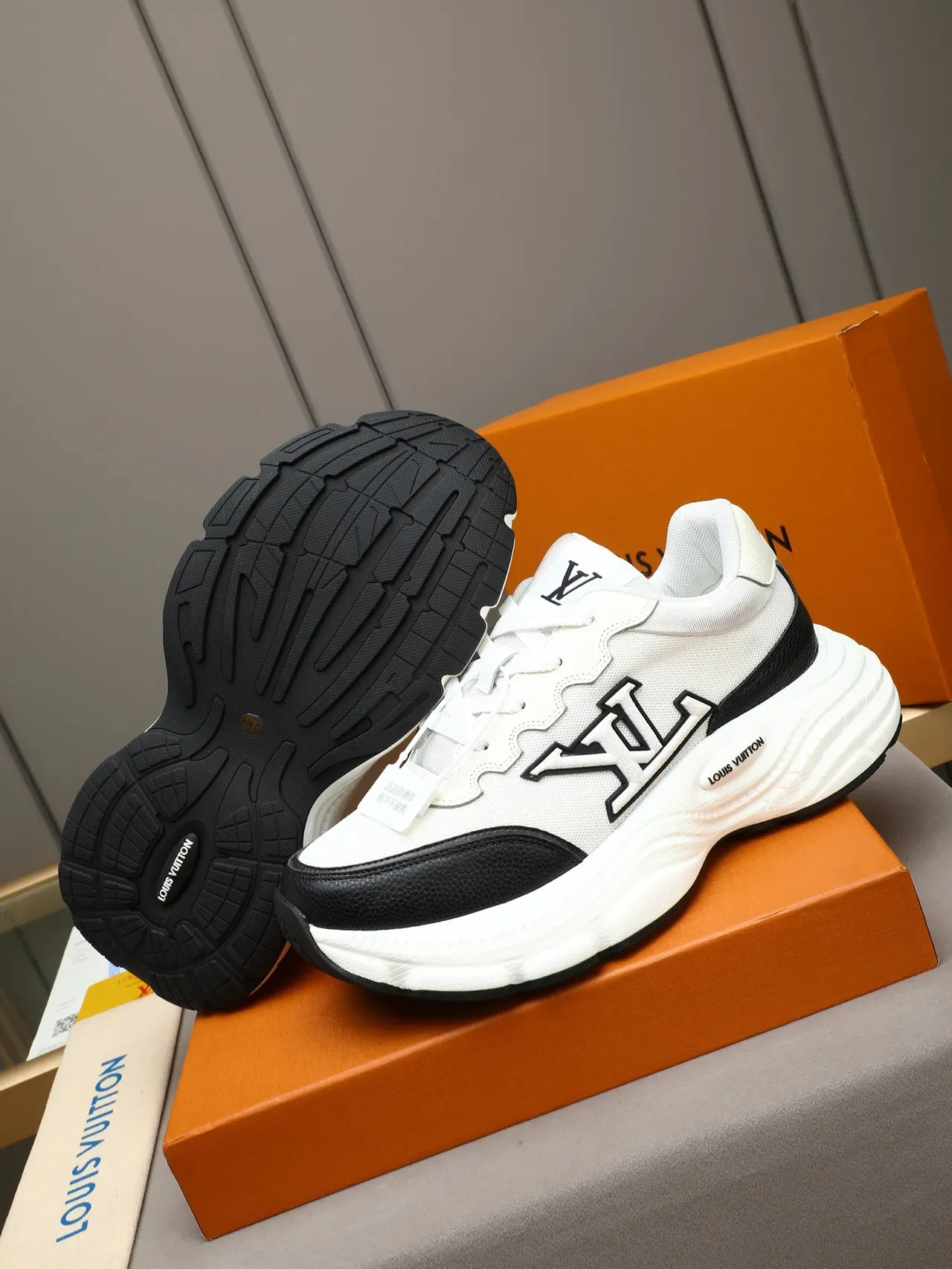 Louis Vuitton Run Away White and Black Chunky Sneakers 4