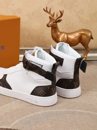 Louis Vuitton Run Away White and Monogram Canvas Lifestyle Sneakers 2