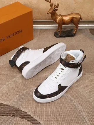 Louis Vuitton Run Away White and Monogram Canvas Lifestyle Sneakers 4