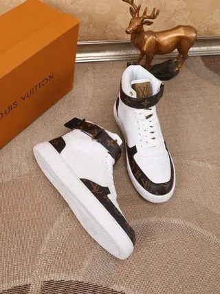 Louis Vuitton Run Away White and Monogram Canvas Lifestyle Sneakers 5