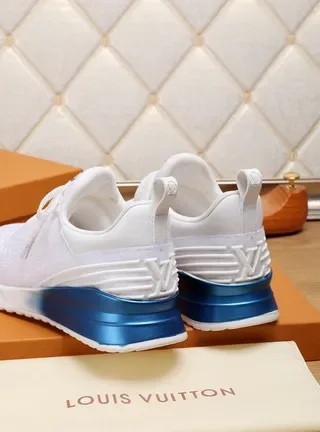 Louis Vuitton Run Away White Blue Knit Upper Transparent Heel Cage Lifestyle Sneakers 5