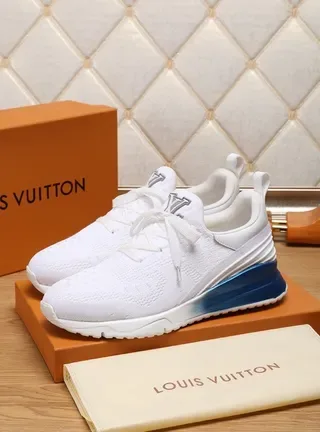 Louis Vuitton Run Away White Blue Knit Upper Transparent Heel Cage Lifestyle Sneakers 6
