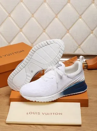 Louis Vuitton Run Away White Blue Knit Upper Transparent Heel Cage Lifestyle Sneakers 9