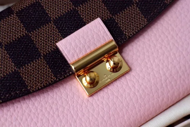 Louis Vuitton Sarah rouge marron Damier Check toile clapet cuir lisse corps portefeuille long 8