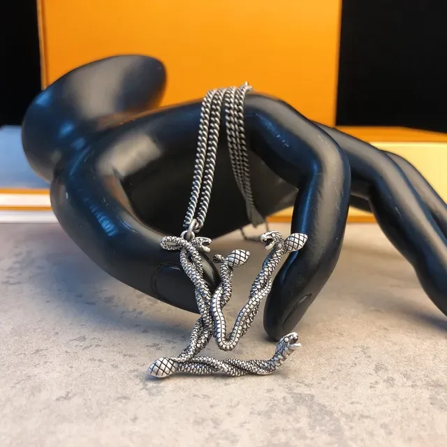 Louis Vuitton Snake Monogram Pendant Necklace 3