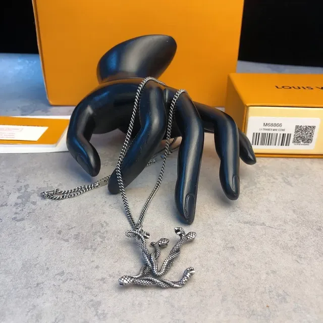 Louis Vuitton Snake Monogram Pendant Necklace 6