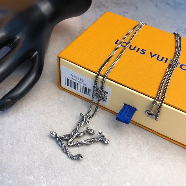 Louis Vuitton Snake Monogram Pendant Necklace 8