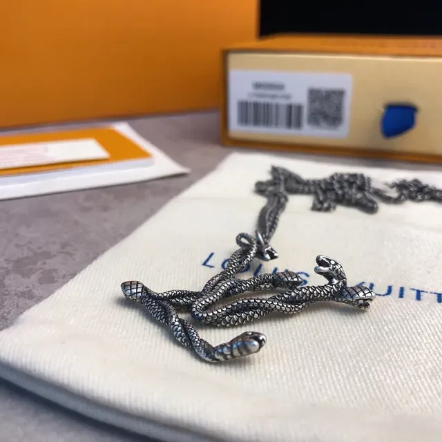 Louis Vuitton Snake Monogram Pendant Necklace 9