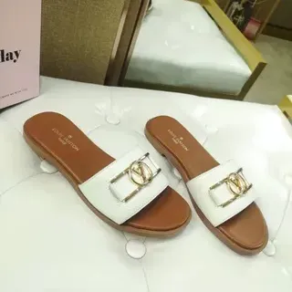 Louis Vuitton Twist Zapatillas de Cuero Blanco