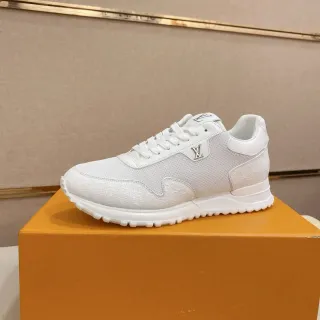 Louis Vuitton Blanco Monograma-Cuero Perforado Panel Malla Sneakers Lifestyle