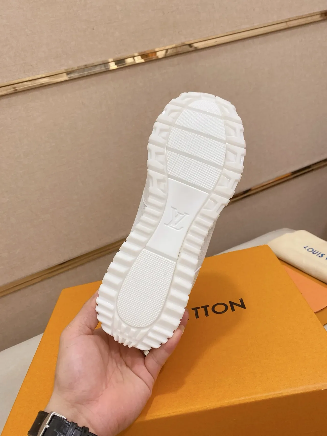 Louis Vuitton White Monogram-Perforated Leather Mesh-Panelled Lifestyle Sneakers 2