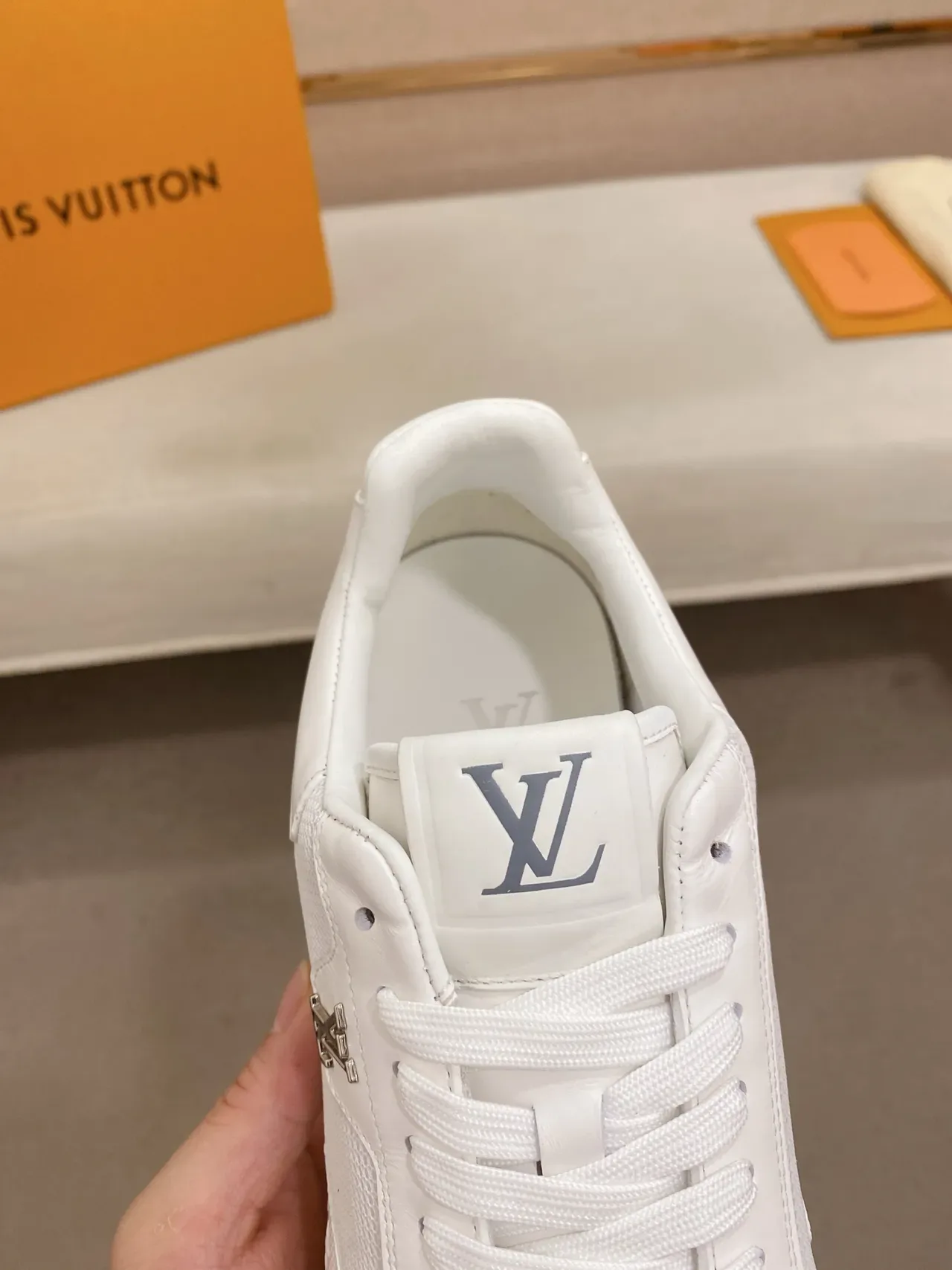 Louis Vuitton White Monogram-Perforated Leather Mesh-Panelled Lifestyle Sneakers 4