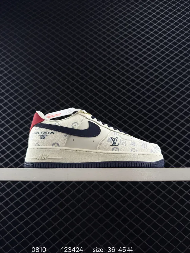 Louis Vuitton x Nike Air Force 1 Monogram Print Lifestyle Sneakers 7