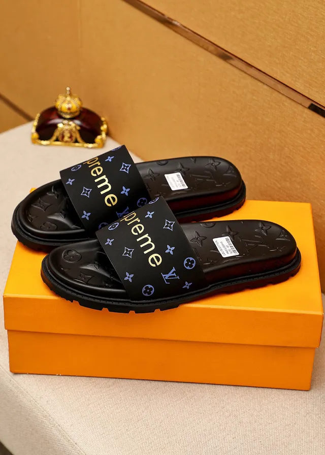 Louis Vuitton x Supreme Monogram Noir Mules 4