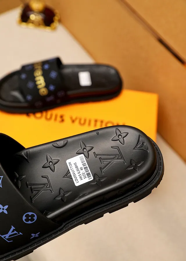 Louis Vuitton x Supreme Monogram Noir Mules 8