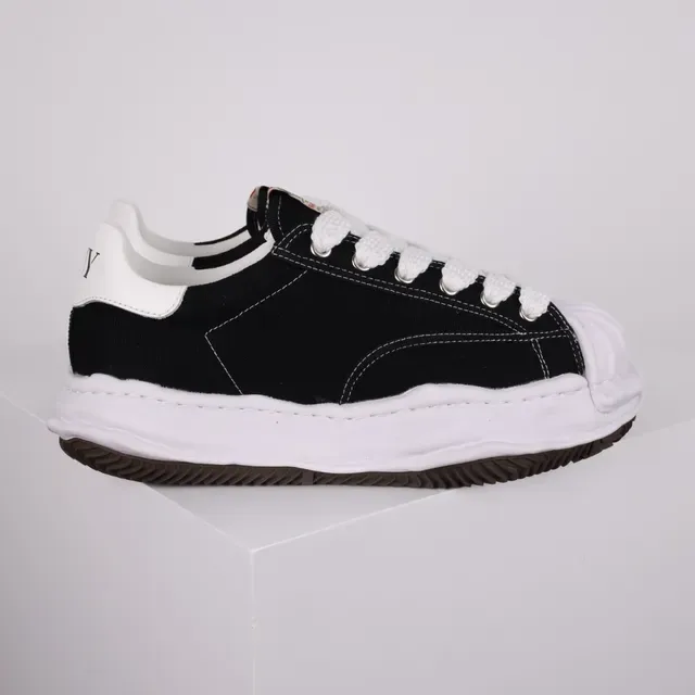 Maison Margiela Tabi-Inspired Black and White Canvas Lifestyle Sneakers 3