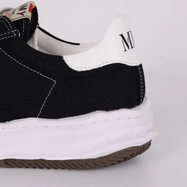 Maison Margiela Tabi-Inspired Black and White Canvas Lifestyle Sneakers 4