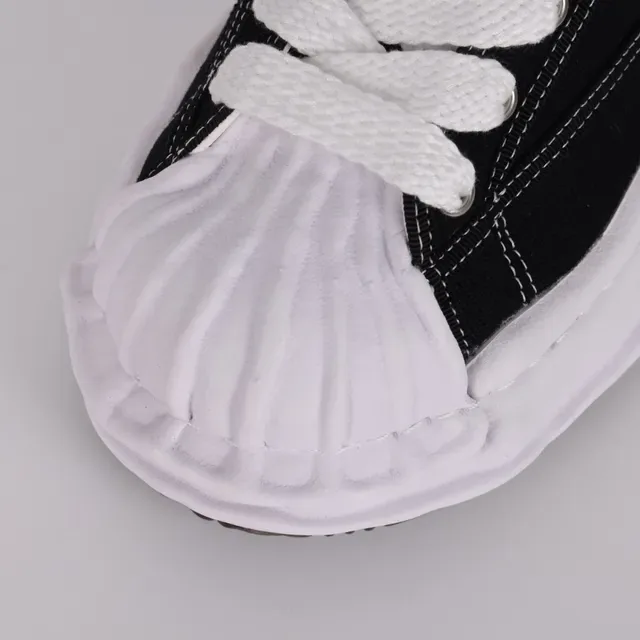 Maison Margiela Tabi-Inspired Black and White Canvas Lifestyle Sneakers 5