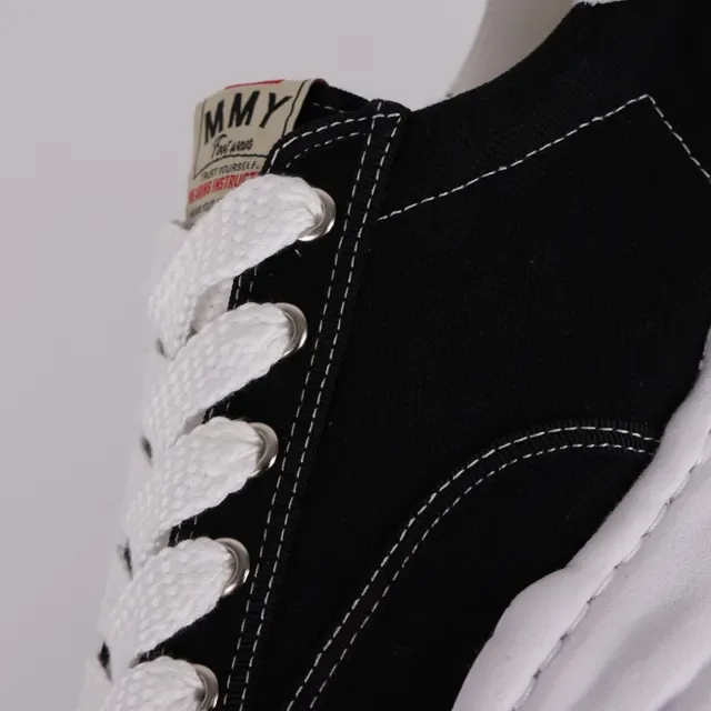 Maison Margiela Tabi-Inspired Black and White Canvas Lifestyle Sneakers 6