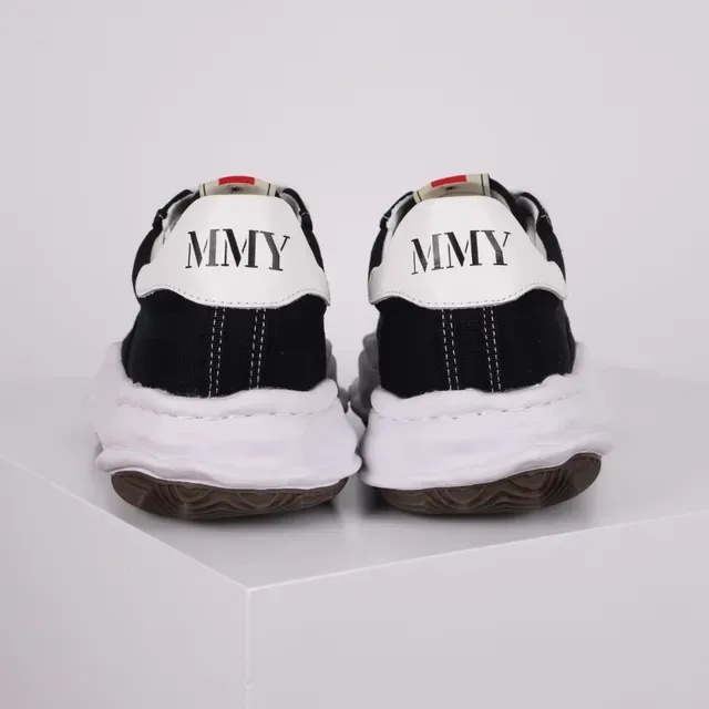 Maison Margiela Tabi-Inspired Black and White Canvas Lifestyle Sneakers 8