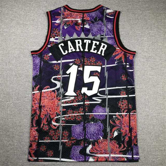 Mitchell & Ness 1998–99 Vince Carter Hardwood Classics Purple Red Sleeveless Mesh Jersey 2
