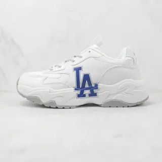 Mitchell & Ness White Blue Sole Team Logo Branding Chunky Sneakers