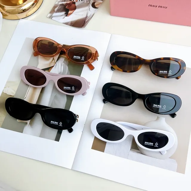 Miu Miu Wander Black Oval Acetate Sunglasses 3