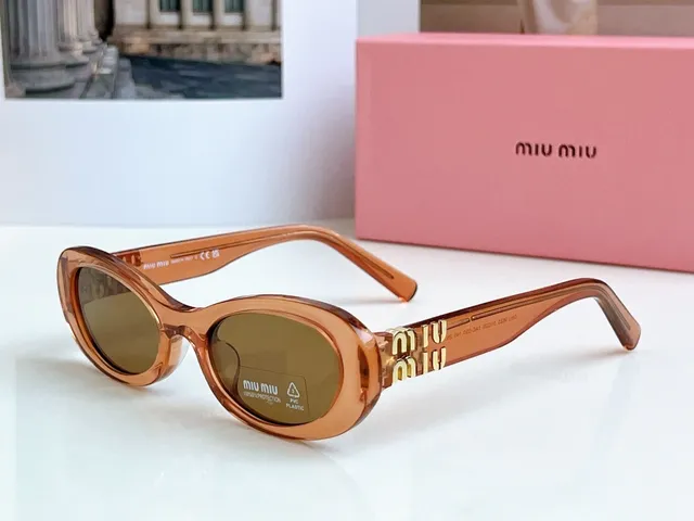 Miu Miu Wander Black Oval Acetate Sunglasses 5