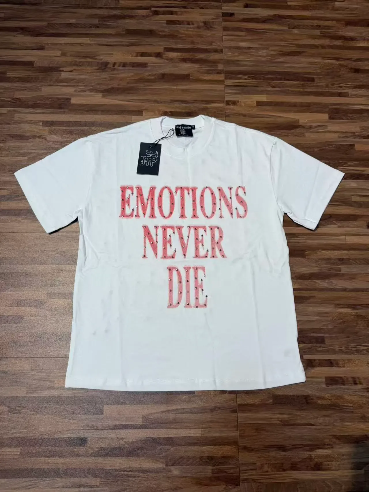 Mixed Emotion Emotions Never Die Studded Graphic T-Shirt 2