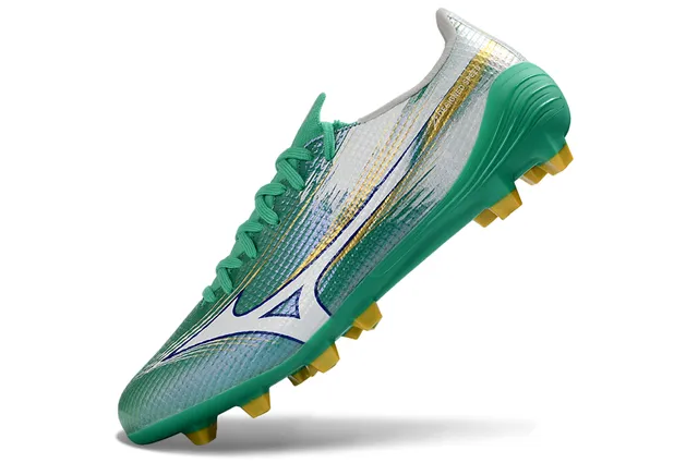 Mizuno Alpha Designed Speed Green Silver Gold Firm-Ground Chaussures de football 3
