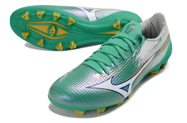 Mizuno Alpha Designed Speed Green Silver Gold Firm-Ground Chaussures de football 4